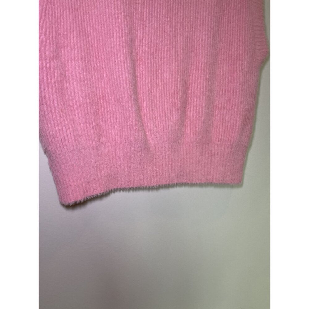 Vintage Pink Sweater Vest Size Small Charm Detail - Picture 7 of 9